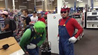 Super Smash Bros. demo at Best Buy in Dallas- Special Mario Bros. Appearance