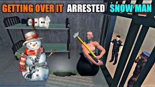 Getting Over It Arrested Snow Man In Rope Hero Vice Town