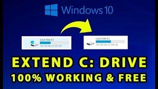 Expand the size of C Drive without losing and formatting data FREE Windows 10 100% WORKING