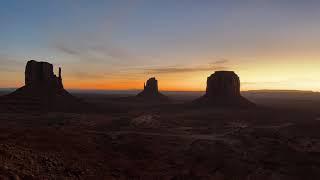 Time lapse of sunrise in Monument Valley