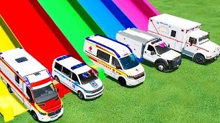 TRANSPORTING ALL AMBULANCE EMERGENCY CARS WITH MAN TRUCKS  Farming Simulator 22