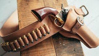 Making a Leather Cowboy Action Fast Draw Holster and Belt