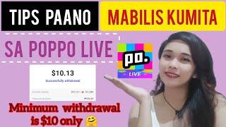 TiPS PARA MABILIS KUMITA SA POPPO LIVE  Poppo Live earn money