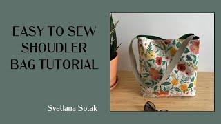 FREE PATTERN  Step By Step instructions on how to sew this easy beginner friendly SHOULDER BAG