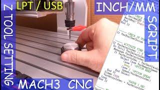CNC Mach3  Tool Setting Touch Plate  Auto Tool Zero Z Axis  Includes INCHMM Script