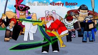Killing EVERY Boss with Triple Yoru in Blox Fruits