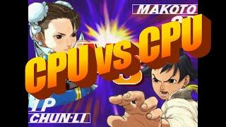 Street Fighter 3 3rd Strike - CPU vs CPU 9 Hours No Background Music
