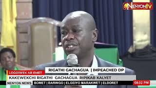 IMPEACHED DEPUTY PRESIDENT RIGATHI GACHAGUAS SECURITY DETAIL REINSTATED HIS HOME SECURED AS WELL.