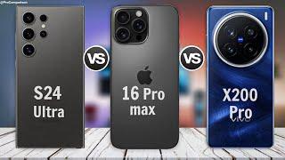 Samsung S24 Ultra vs iPhone 16 Pro Max vs VIVO X200 Pro  Comparison