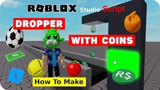 How to make a dropper in Roblox Studio  Dropper with coin and with other items for Tycoon
