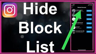 How To Hide Your Block List On Instagram