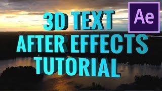 How To Add 3D Tracked Text To Footage In After Effects CC