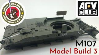 Plastic Scale Model Build - AFV Club M107 - 135 - Part 3 Tracks Paint Oil Wash