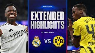 Real Madrid Vs Borussia Dortmund Extended Highlights UCL League Phase MD 3 CBS Sports Golazo