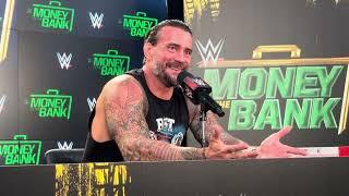 CM Punk Talks About AJ LEE Returning to WWE Seth Rollins Hate  Money in the Bank Presser