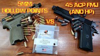 9mm vs 45ACP Do 9mm hollow points even the score?