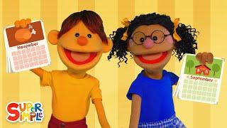 The Months Chant with The Super Simple Puppets  Learn The Months  Super Simple Songs