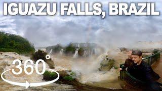 360° VR Walk at the World Largest Waterfall Iguazu Falls Brazil 