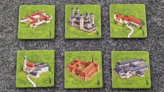 WHATS NEW Carcassonne Monasteries of Germany Mini-Expansion plus PLAYTHROUGH and RANKING