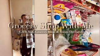 VLOG Grocery Shopping + GRWM  * a realistic chaotic day with me