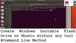 Create Windows Bootable USB on Ubuntu  Command Line Method