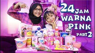 #Part2 24JAM MAKAN WARNA PINK SEMUA VERSI LEIKA KITA VIRALKAN