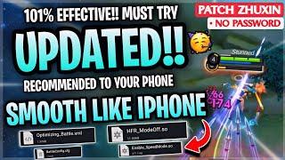 Updated Smooth Like iPhone & Fix Lag Config In Mobile Legends  Support All Android - Patch Zhuxin