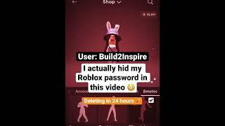 Hiding my password.. joke Check pinned comment #roblox #shorts #robloxshorts