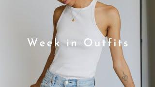 A Week in Outfits  Small Wardrobe Minimalist Outfit Ideas