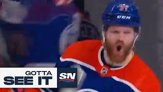 GOTTA SEE IT Leon Draisaitl Sets Up Warren Foegele With A Perfect Saucer Pass