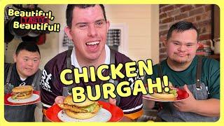 CHICKEN BURGAH ft. Claytons World  BEAUTIFUL TASTY BEAUTIFUL  EP.14  Sean and Marley