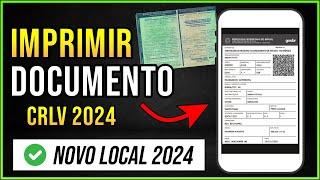 Como IMPRIMIR o DOCUMENTO do SEU CARRO 2024 CRLV do Veiculo RÁPIDO e FÁCIL