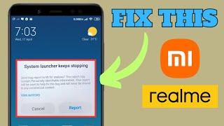 How to Fix System Launcher Keeps Stopping in RedmiXiaomi MIUI Smartphone