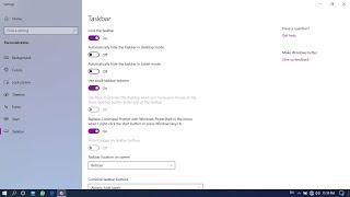 Taskbar Setting in Windows 10