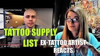 TATTOO SUPPLY LIST  Ex-Tattoo Artist Reacts