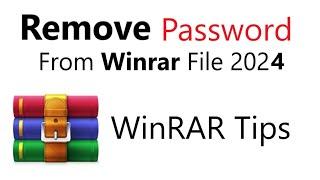 How To Remove Password From Winrar File   RAR file password unlocker Remove Password From rar File