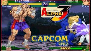 Street Fighter Alpha 3Zero 3 Expert difficulty Sagat 20 Playthrough