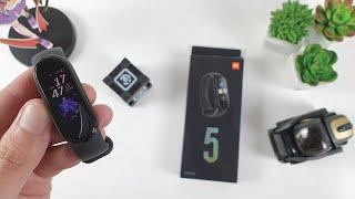 Xiaomi Mi smart band 5 Unboxing  Unbox Set up new Connect Change Language Hands-on Design