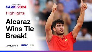 Carlos Alcaraz WINS epic tie break against Tallon Griekspoor   #Paris2024 #Olympics