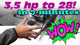 Two Stroke 35 HP to 28 HP in 7 minutes