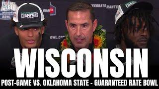 Luke Fickell & Wisconsin Badgers React to Guaranteed Rate Bowl Win vs. Oklahoma State Cowboys