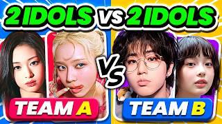 2 IDOLS vs 2 IDOLS SAVE ONE TEAM ️Save Two Drop Two Kpop idols - KPOP QUIZ 2024