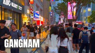 4K Seoul Best Place to Tour  Night Walk in Gangnam  Seoul South Korea July 2024