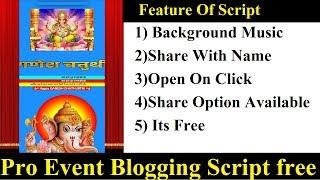 Pro Wishing Event Blogging Script  Ganesh Chaturthi 2019