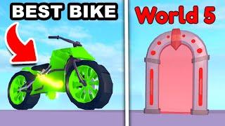 How To Win World 5 On The BEST BIKE In Roblox Obby But Youre On A Bike...