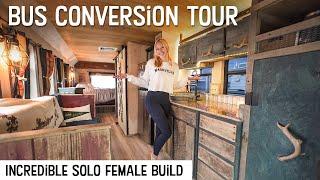 INCREDIBLE BUS CONVERSION TOUR with Full Size Bathroom