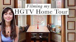 Behind the scenes filming my Home Tour with HGTV…
