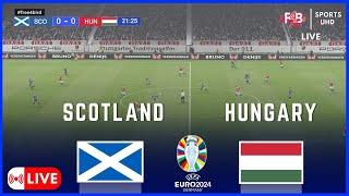 SCOTLAND VS HUNGARY  LIVE  UEFA EURO 2024  .SIMULATION & LIVE SCORE #uefa #euro2024