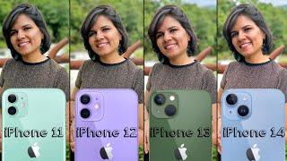 iPhone 14 vs iPhone 13 vs iPhone 12 vs iPhone 11 Detailed Camera Comparison  2024