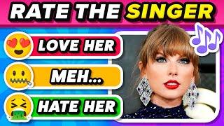 RATE THE SINGER  2024 Most Famous Singers Tier List  Music Quiz Challenge